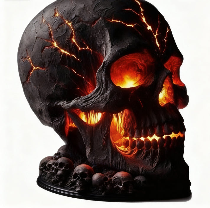 Halloween Skull Desk Lamp with LED Light (photo 4)
