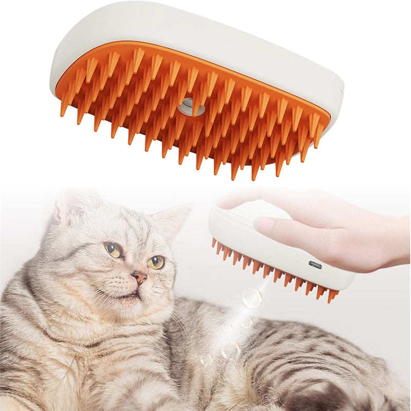 USB Rechargeable Pet Steam Grooming Brush (photo 3)