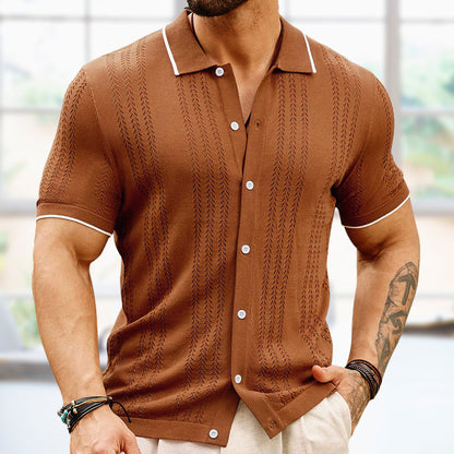 Men's Short-Sleeve Lapel Polo Shirt