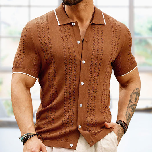 Men's Short-Sleeve Lapel Polo Shirt