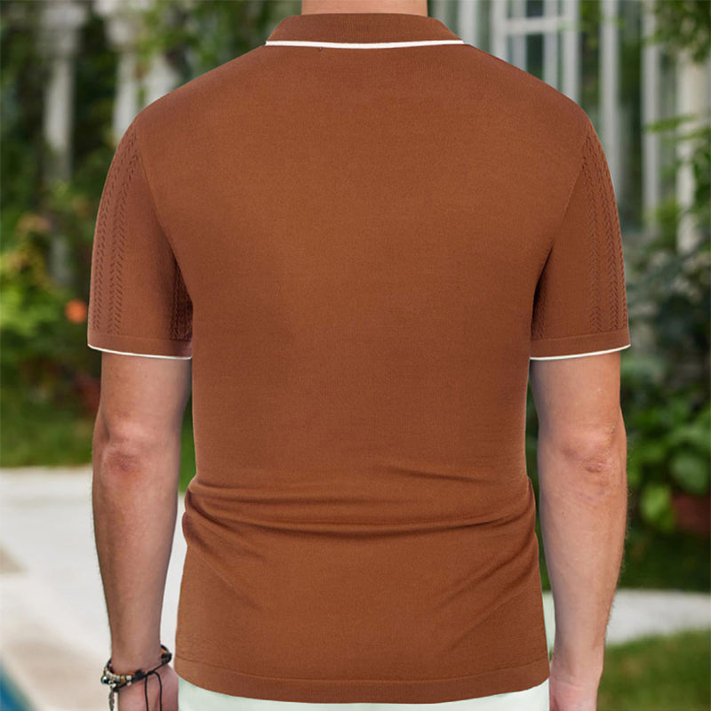 Men's Short-Sleeve Lapel Polo Shirt (photo 6)