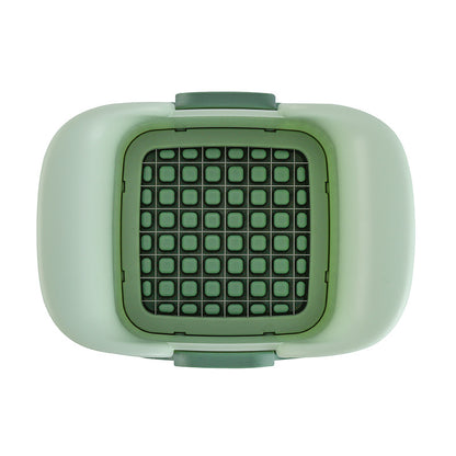 Hand-Press Vegetable Chopper and Dicer for Onions and Potatoes – Green