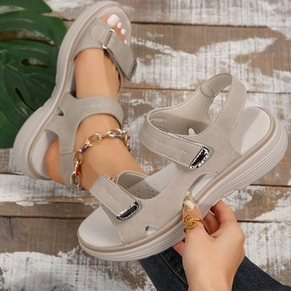 Women's Hook-and-Loop Peep-Toe Sport Sandals (photo 5)