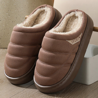 Suede Plush-Lined House Slippers (photo 9)