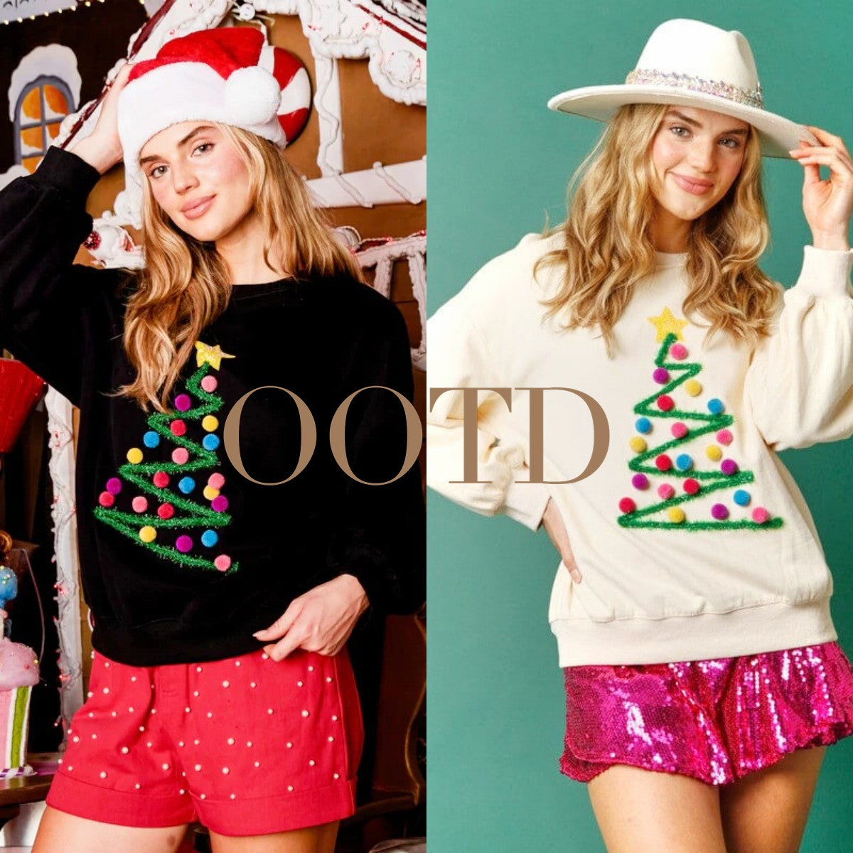 Women's Christmas Tree Pullover Sweatshirt