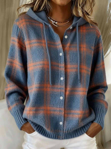 Women's Hooded Knit Cardigan, Relaxed Fit (photo 12)