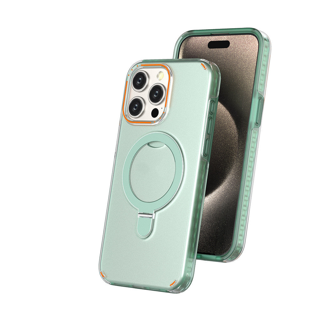 Magnetic Clear Phone Case with Hidden Stand for iPhone (photo 9)