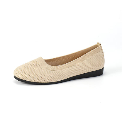 Women's Round-Toe Knit Mesh Slip-On Flats (photo 9)