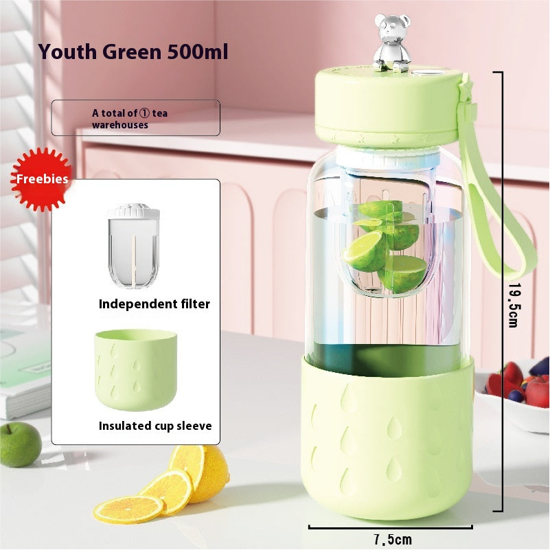 Glass Tea Infuser Tumbler with Magnetic Filter, 500 ml (photo 9)