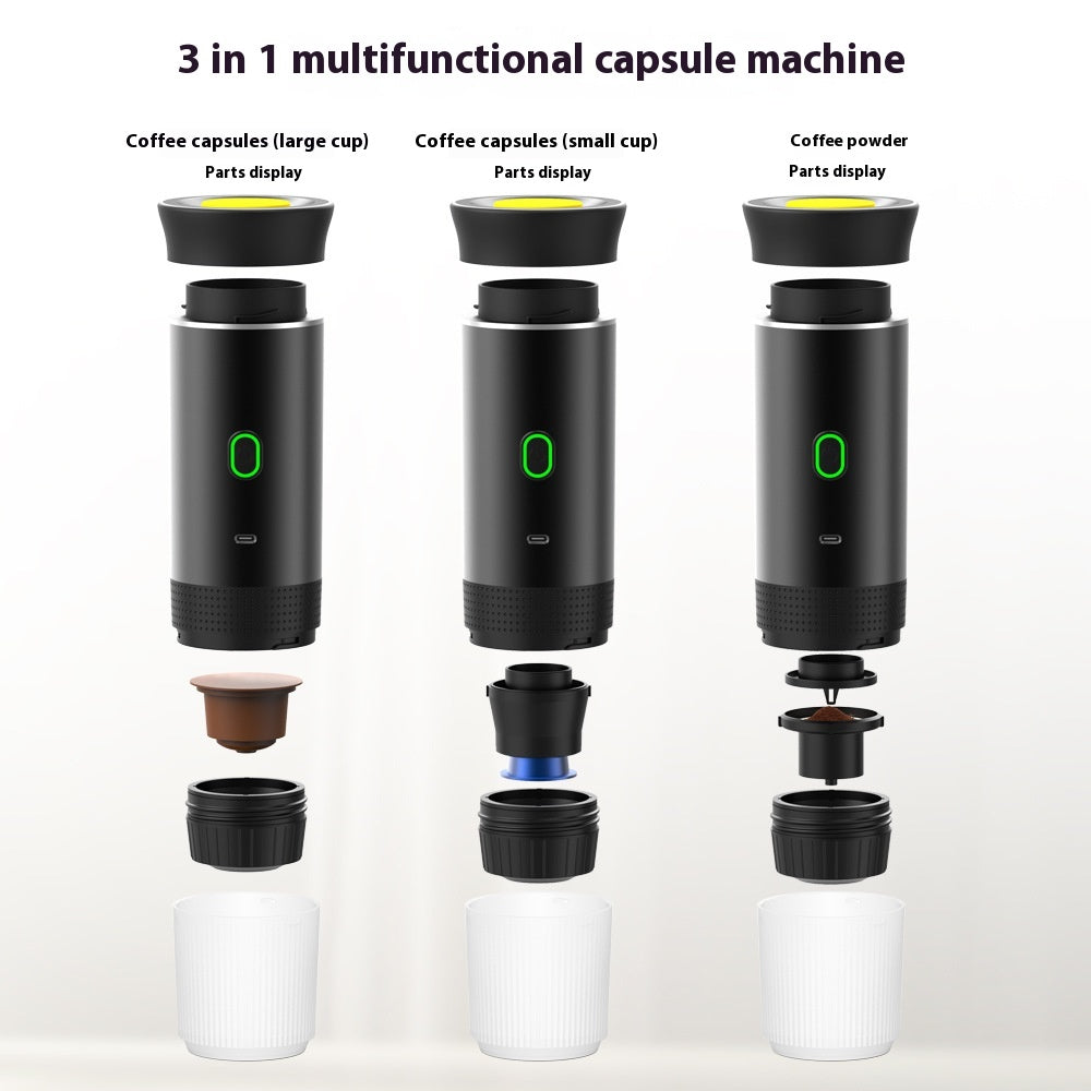 3-in-1 Portable Espresso Maker, Rechargeable (photo 3)