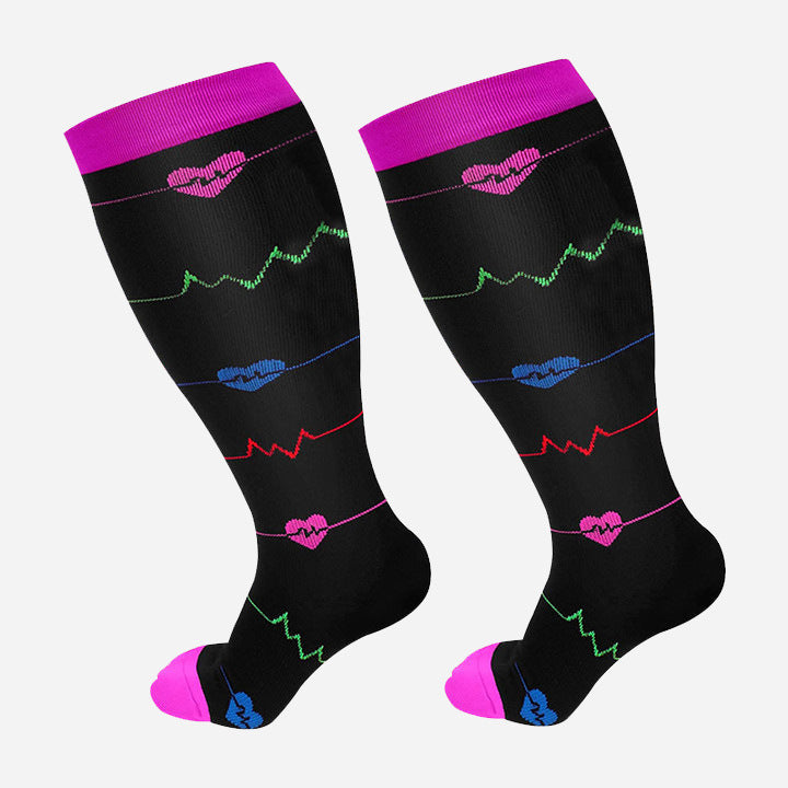 Plus-Size Printed Compression Socks (photo 6)