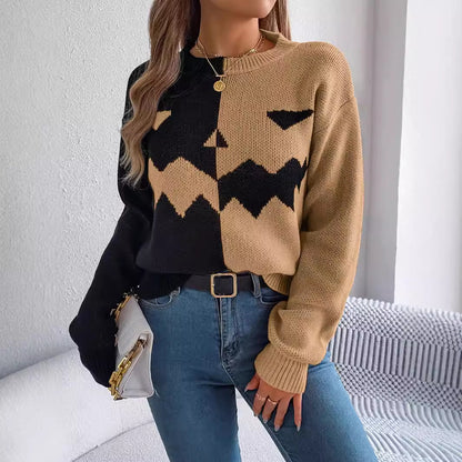 Women's Halloween Ghost Knit Sweater (photo 3)
