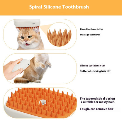 USB Rechargeable Pet Steam Grooming Brush (photo 7)