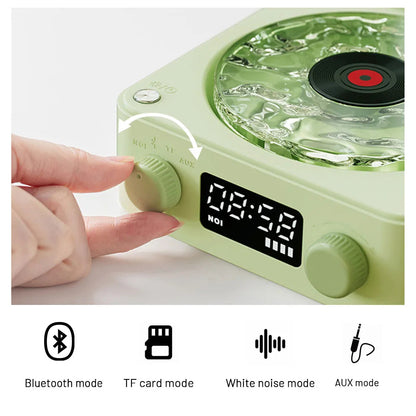 Retro Turntable-Style Bluetooth Speaker with Nature Sounds and Light (photo 5)