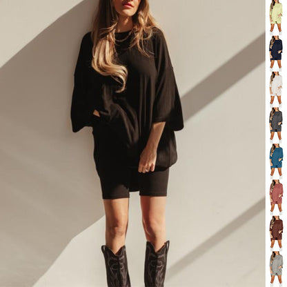 Women's Batwing T-Shirt and Shorts Set