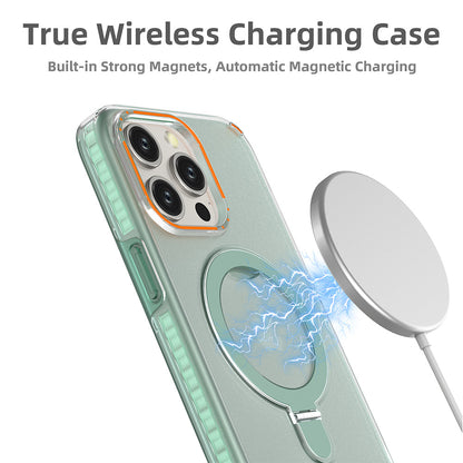 Magnetic Clear Phone Case with Hidden Stand for iPhone (photo 4)