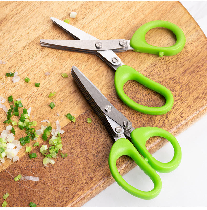 Multi-Blade Stainless Steel Herb Scissors (photo 6)