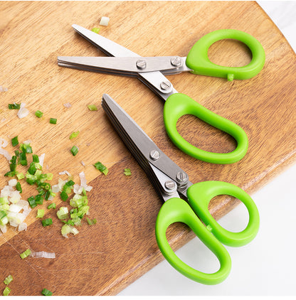 Multi-Blade Stainless Steel Herb Scissors (photo 6)