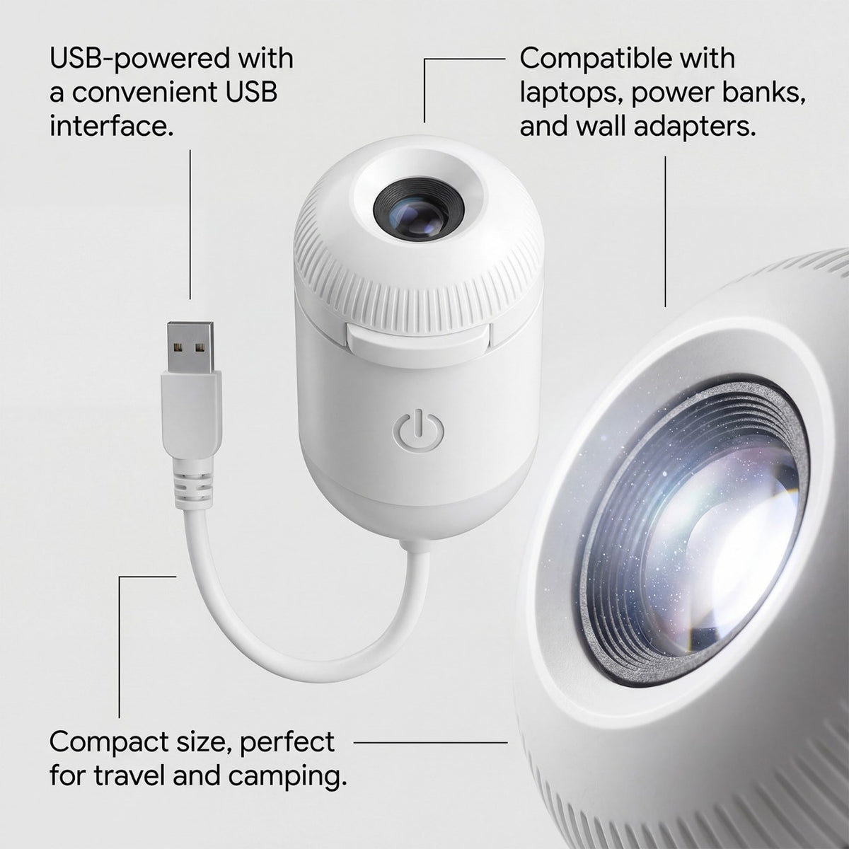 USB Star Projection Night Light with Slides (photo 5)