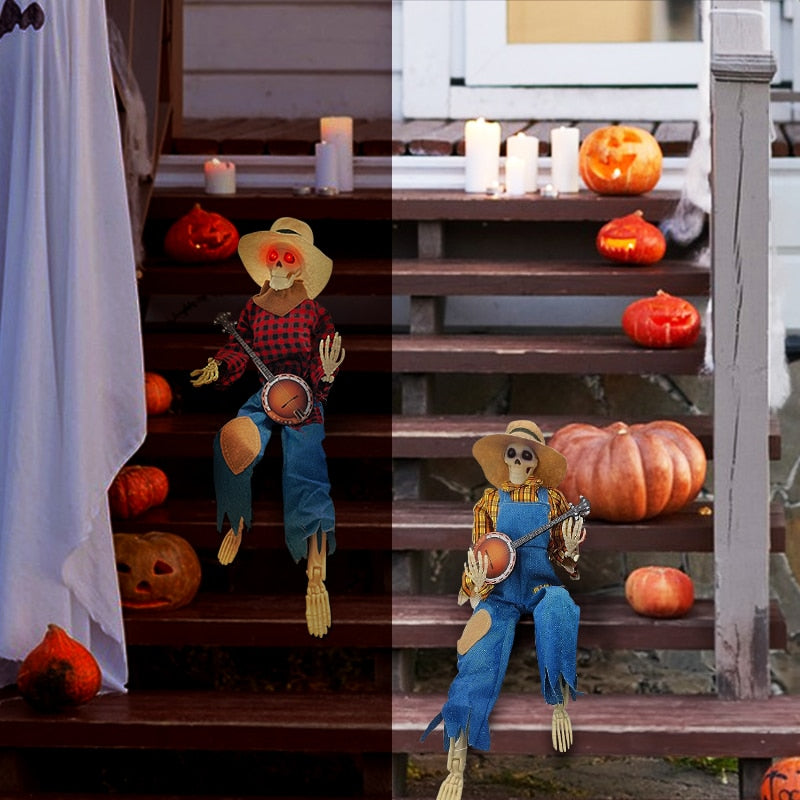 Halloween Skeleton Guitarist Decoration (photo 5)