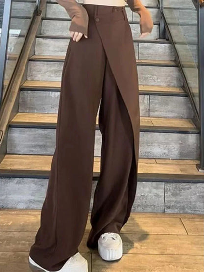 Women's High-Waist Irregular Wide-Leg Pants (photo 5)