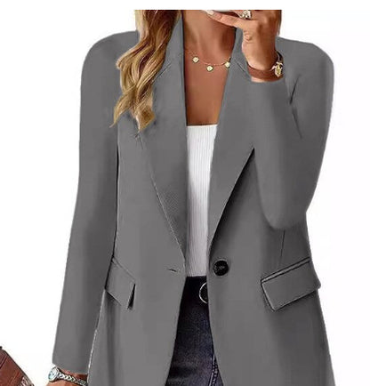 Women's Lapel Button Suit Jacket (photo 32)