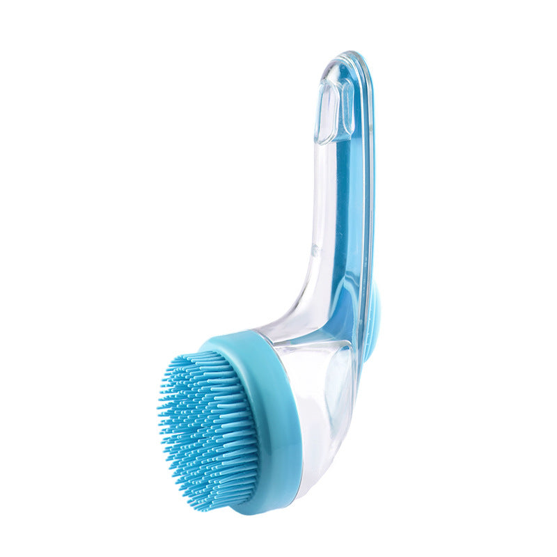 Long-Handle Pet Bath Brush with Shampoo Dispenser (photo 5)
