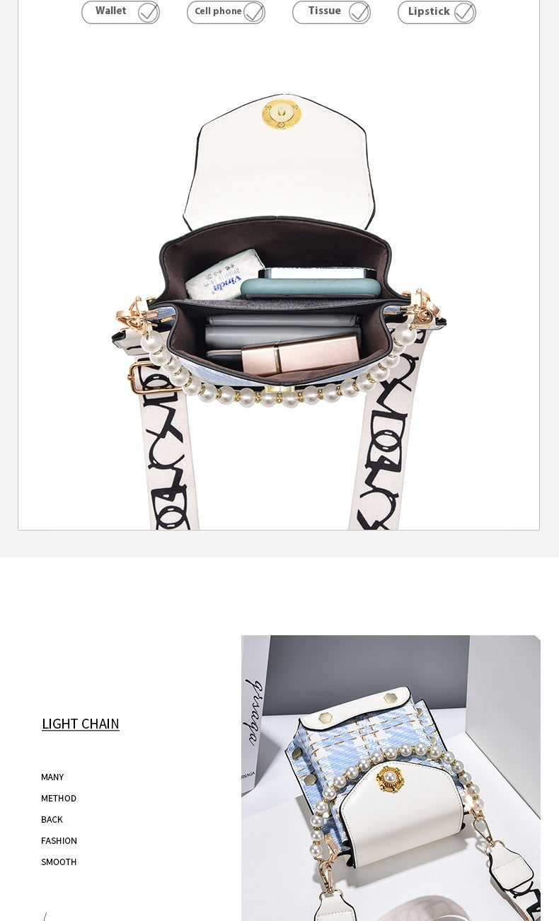 Mini Crossbody Phone Bag with Pearl Chain (photo 33)