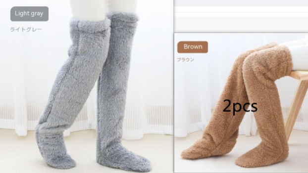 Over-the-Knee Fuzzy Long Socks (photo 26)