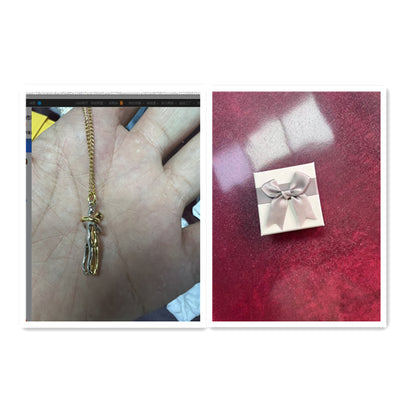 Hugging Figures Pendant Necklace (photo 27)