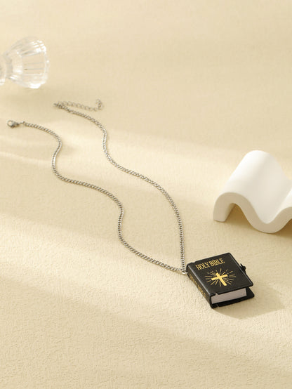 Cross Bible Verse Pendant Necklace (photo 10)