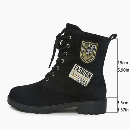 Women's Lace-Up Chunky Heel Ankle Boots (photo 7)