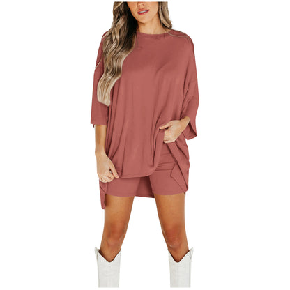 Women's Batwing T-Shirt and Shorts Set (photo 13)