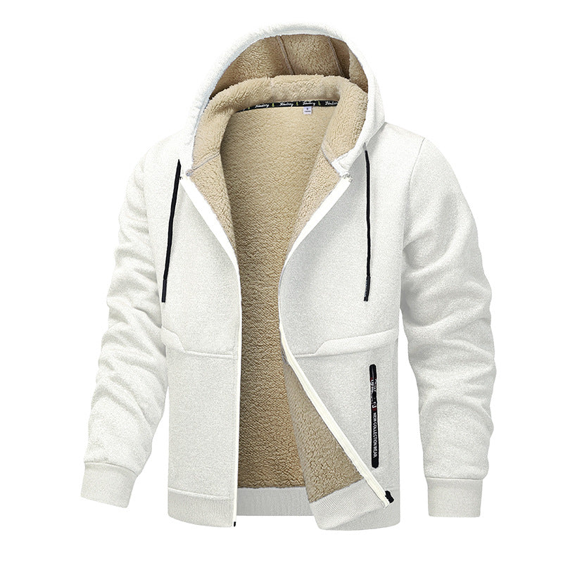 Men's Sherpa-Lined Zip-Up Hooded Jacket (photo 3)
