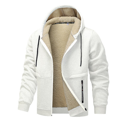 Men's Sherpa-Lined Zip-Up Hooded Jacket (photo 3)