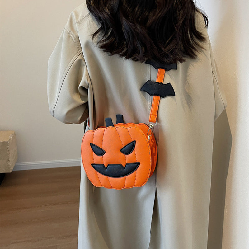 Pumpkin and Bat Crossbody Bag (photo 3)