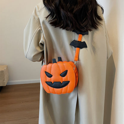 Pumpkin and Bat Crossbody Bag (photo 3)
