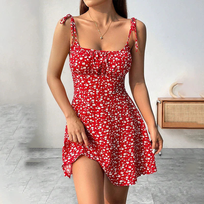 Women's Printed A-Line Short Dress (photo 4)