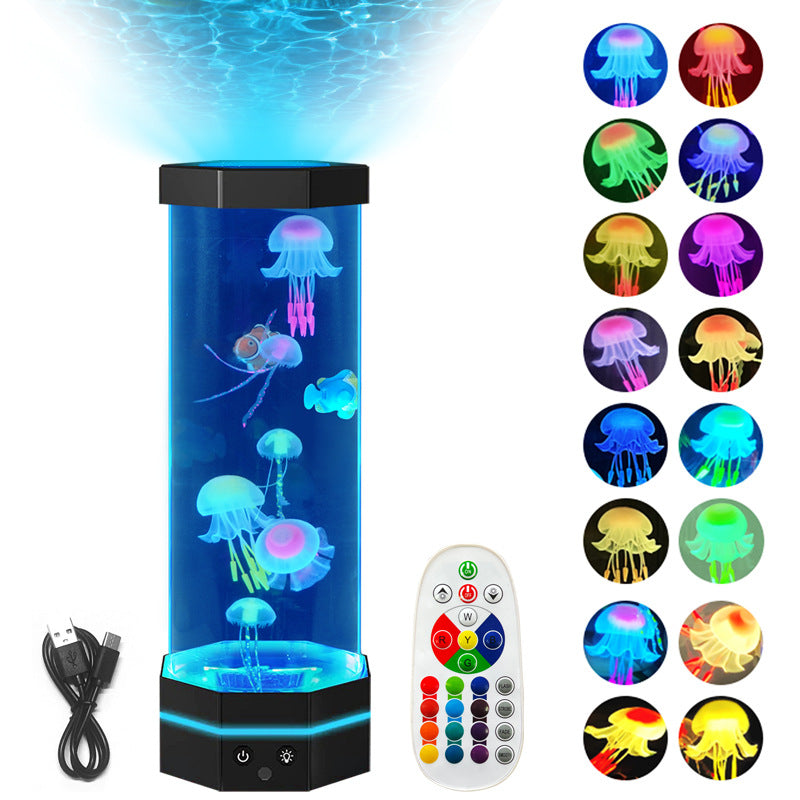 15-Inch Jellyfish Lava Lamp with Remote, 17 Colors (photo 2)