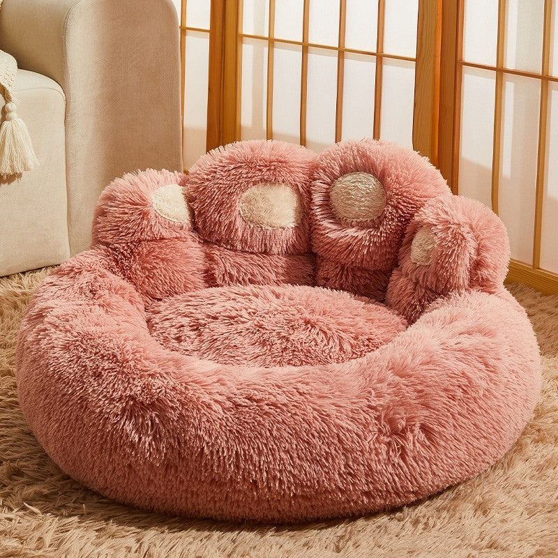 Round Plush Pet Bed for Dogs and Cats, 50 to 110 cm (photo 7)