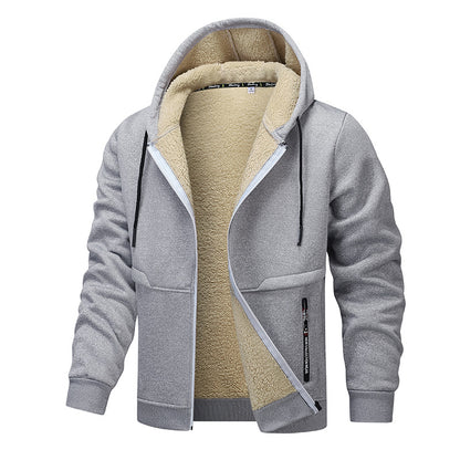 Men's Sherpa-Lined Zip-Up Hooded Jacket (photo 7)