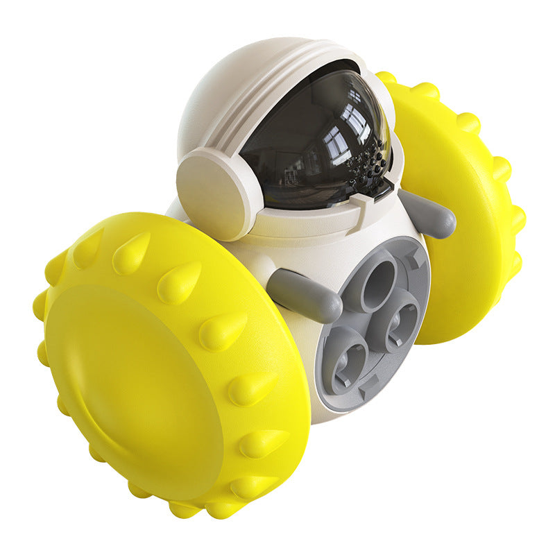 Treat-Dispensing Tumbler Toy for Dogs and Cats – Yellow