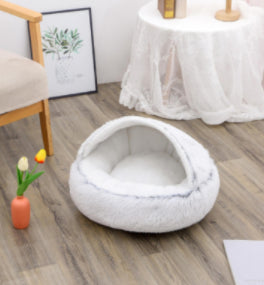 2-in-1 Round Plush Pet Bed for Dogs and Cats (photo 105)