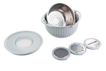 Rotating Double-Layer Colander with Slicer Blades (photo 6)