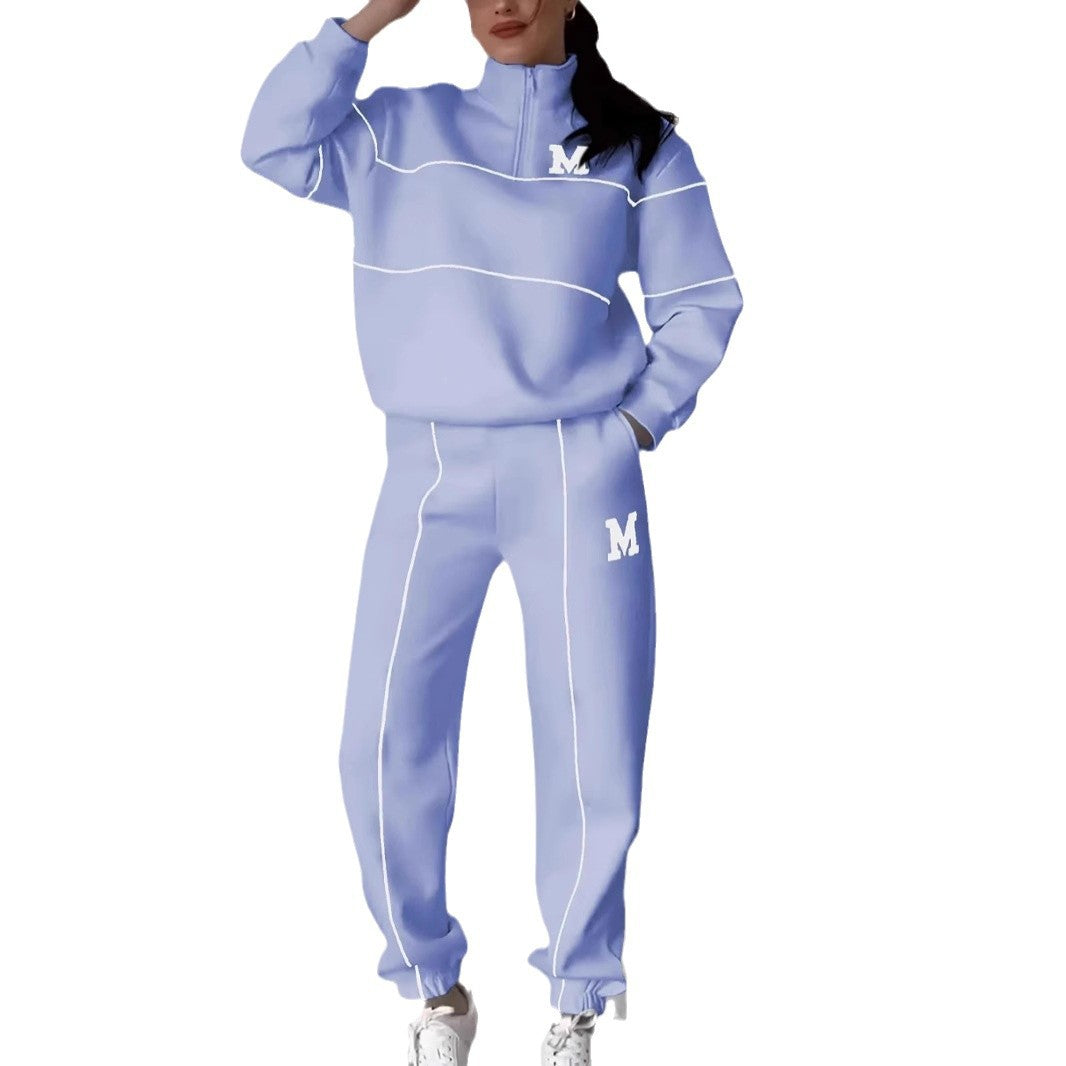 Women's Pullover Sweatshirt and Baggy Sweatpants Set (photo 10)