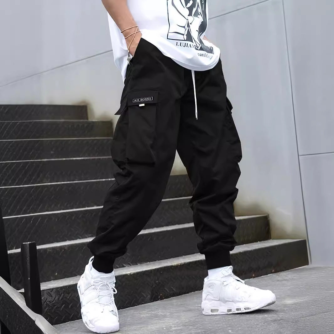 Men's Multi-Pocket Cargo Drawstring Pants (photo 2)