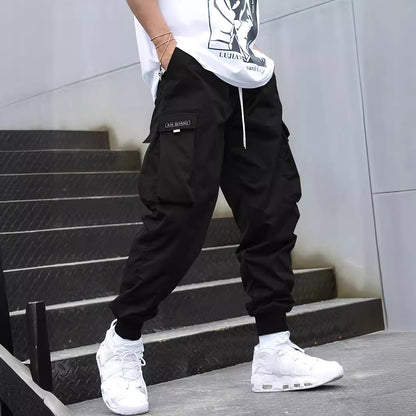Men's Multi-Pocket Cargo Drawstring Pants (photo 2)