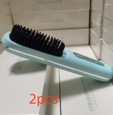 2-in-1 Cordless Hair Straightener Brush, USB Rechargeable (photo 24)