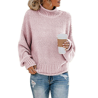 Women's Solid Turtleneck Knit Pullover (photo 11)