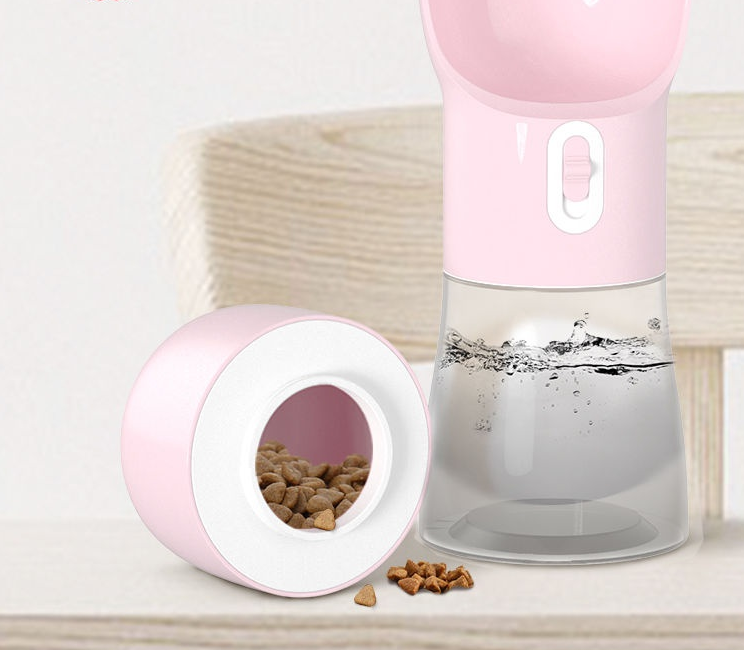 Portable Dog Water and Food Bottle with Shoulder Strap (photo 4)